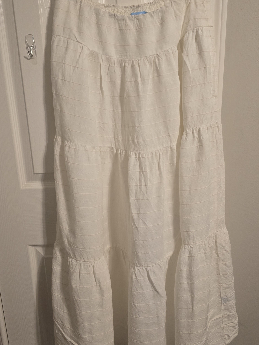 J. McLaughlin Ivory Tiered Maxi Skirt